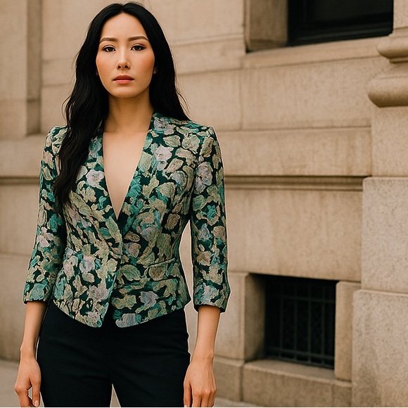 NWT ETCETERA Blazer In Bloom Print, size 2 - Picture 16 of 16